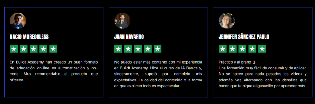 Opiniones de Buildt Academy en Trustpilot