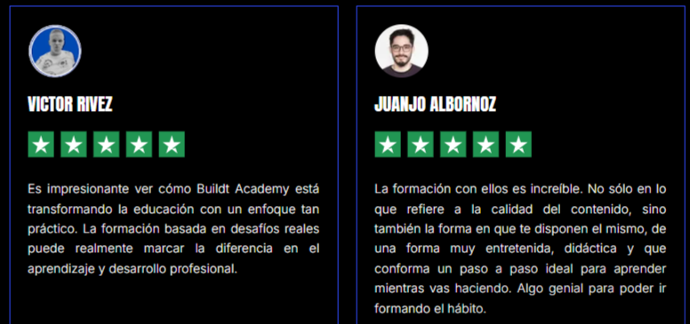 Opiniones de Buildt Academy en Trustpilot