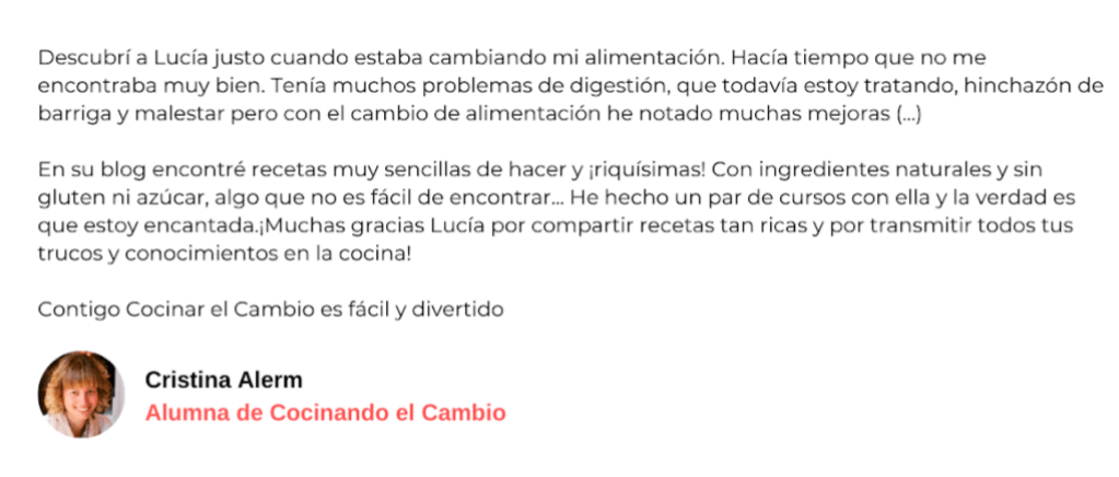 Opiniones y testimonios  de alumnos del curso Masas y panes sin gluten