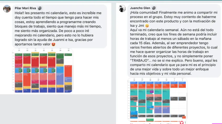 Opiniones y testimonios de alumnos de Productivida