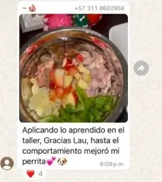 opiniones  y testimonios de alumnos del curso "Chef de cuatro patas: dieta cocida para perros