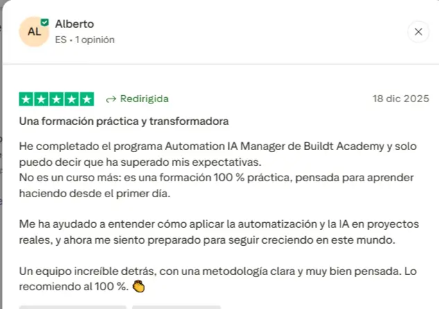Opiniones y testimonios de Buildt Academy en Trustpilot