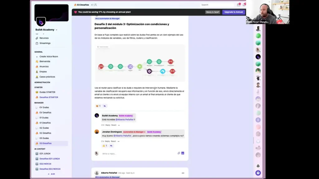 Opiniones Buildt Academy, la plataforma del curso por dentro
