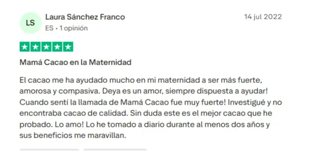 opiniones y testimonios Cacaoamor