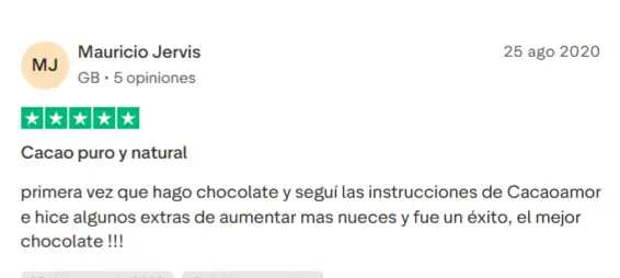 opiniones y testimonios Cacaoamor
