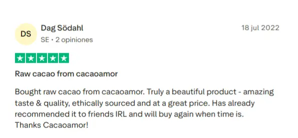 opiniones y testimonios Cacaoamor